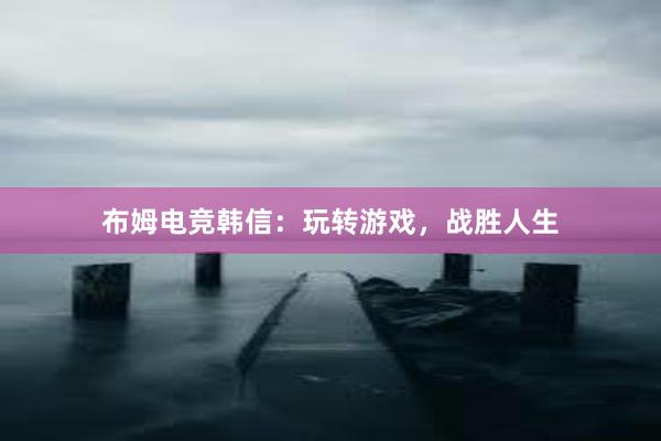 布姆电竞韩信：玩转游戏，战胜人生