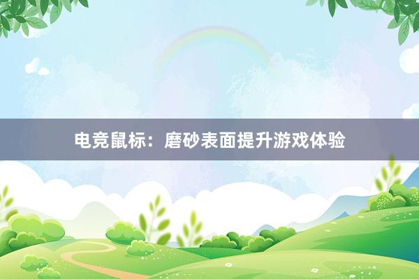 电竞鼠标：磨砂表面提升游戏体验