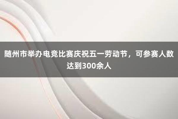 随州市举办电竞比赛庆祝五一劳动节，可参赛人数达到300余人